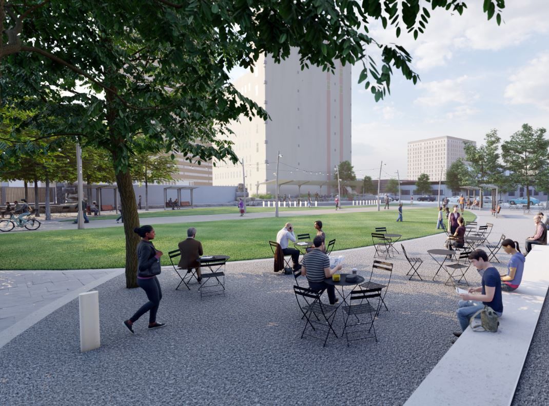 Slack Plaza rendering